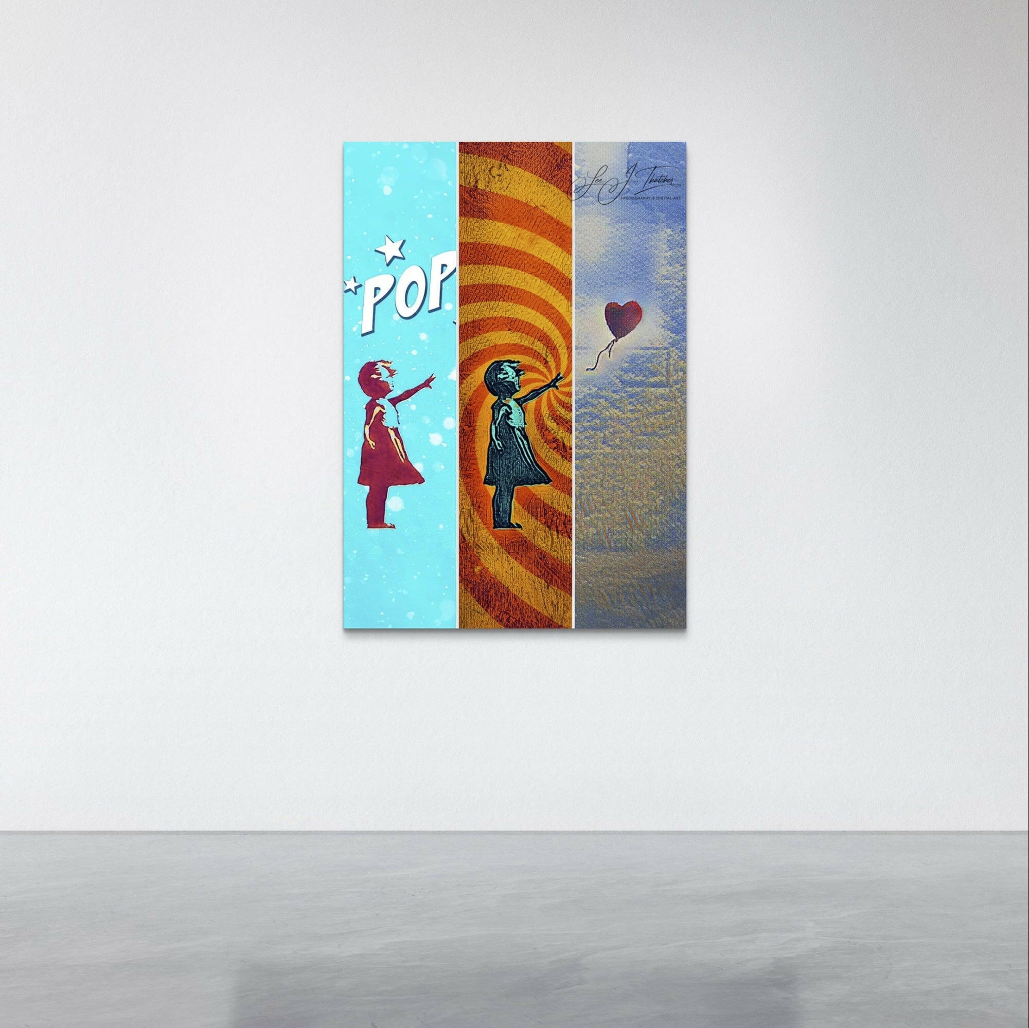 Inspired by B III, Banksy inspired artwork, art prints Melbourne, small business, Australian art prints, girl with balloon, street art home, home wall prints, home decor, wall art,