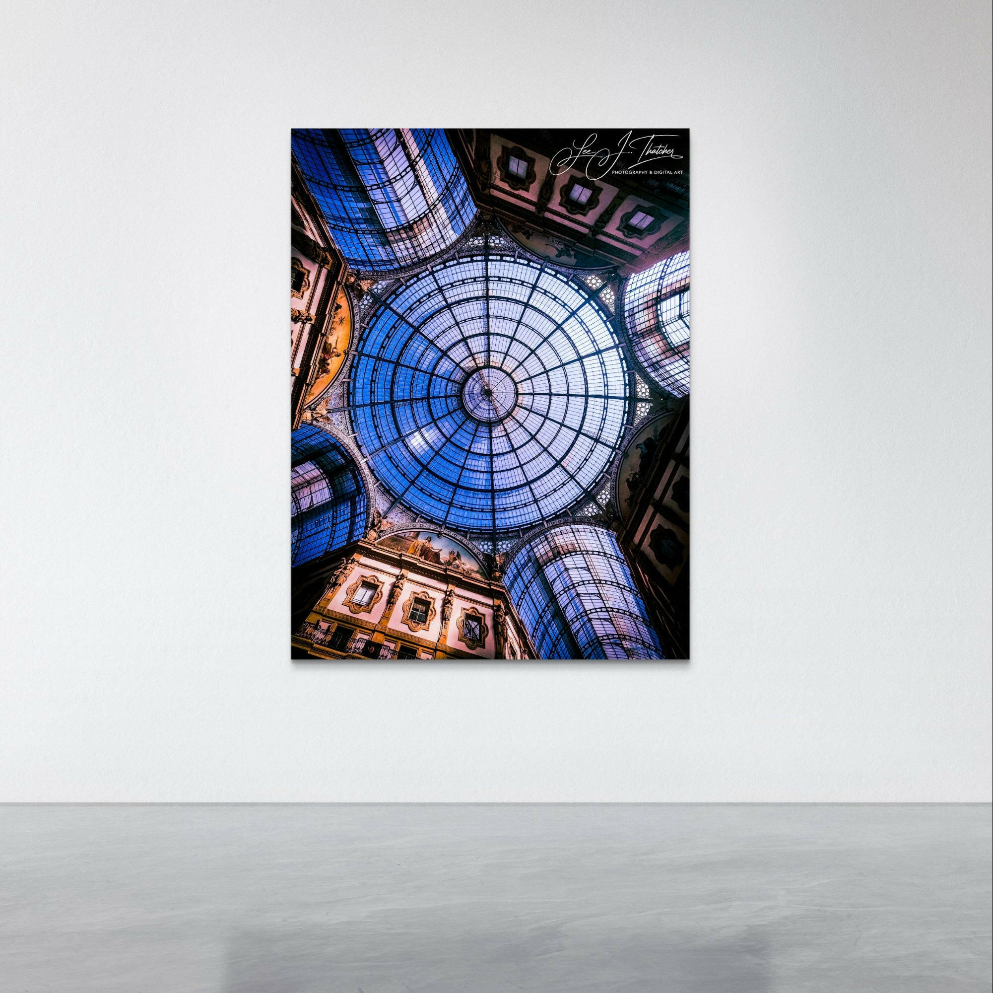 Milan Glow, Fine Architectural Photograph, Galleria Vittorio Emanuele II, Milan photography, Italy photography, travel photography, Beautiful photography, art prints, Wall art, stunning photography, symmetrical photography,