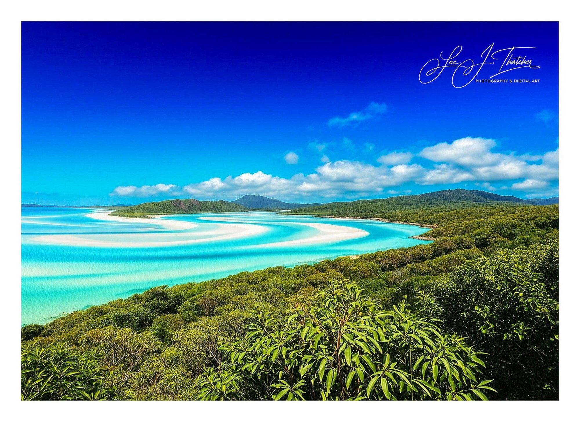 Paradise, landscape photography prints, Whitehaven Beach, Whitsundays, Queensland photography, Fine art photography prints, wall art decor, Award winning photographer, white sandy beaches, perfect beach, Lee Thatcher,