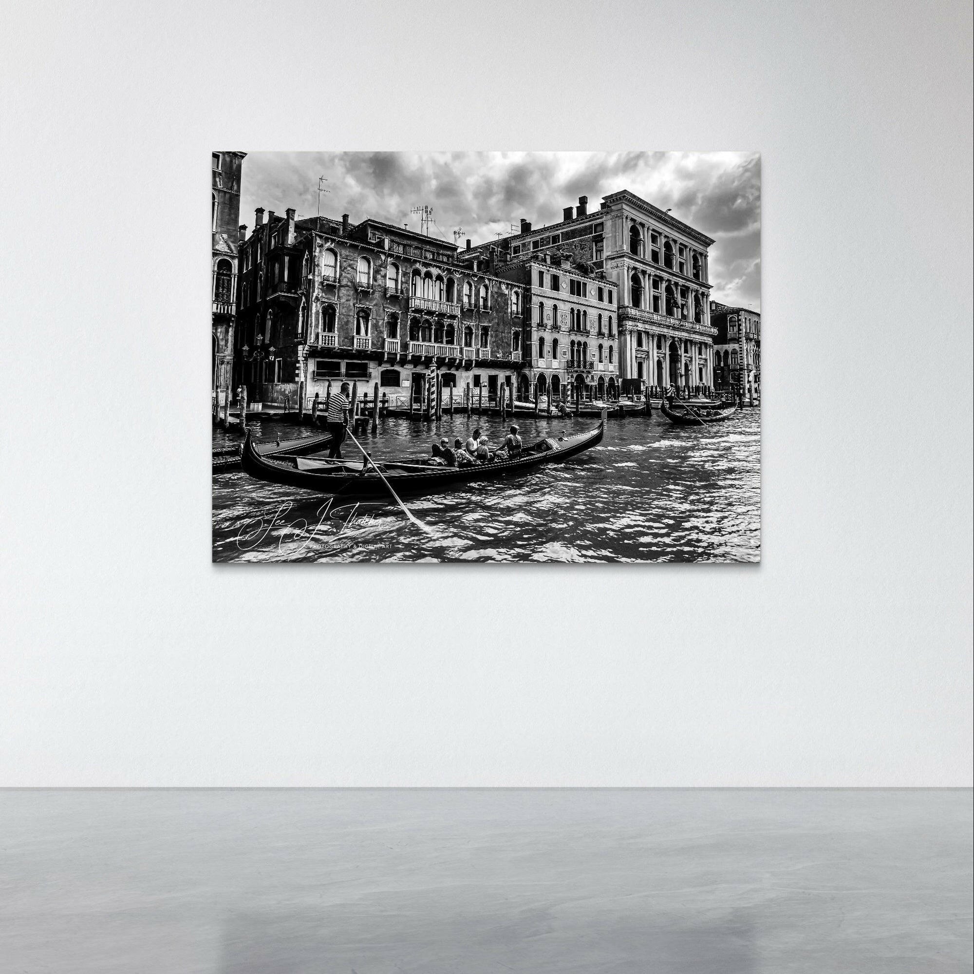 Waterway, Fine Art Photograph, monochrome art prints, historic architecture, Venetian photography, Venice Travel photography, Venice art prints, prints of Venice Italy, Venice art for tourists