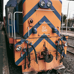 Toot Toot, LJT photography, Vintage train photography, vintage train enthusiast gift, train enthusiast prints, vintage train gifts, blue and orange art prints, Australian art prints, Australian wall art