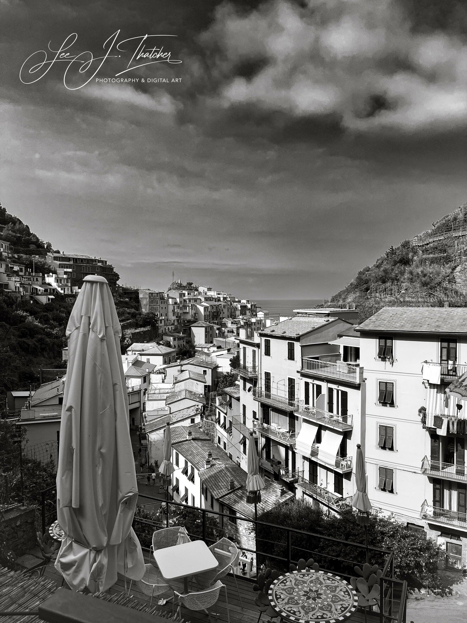 Cinque Terre II B&W.