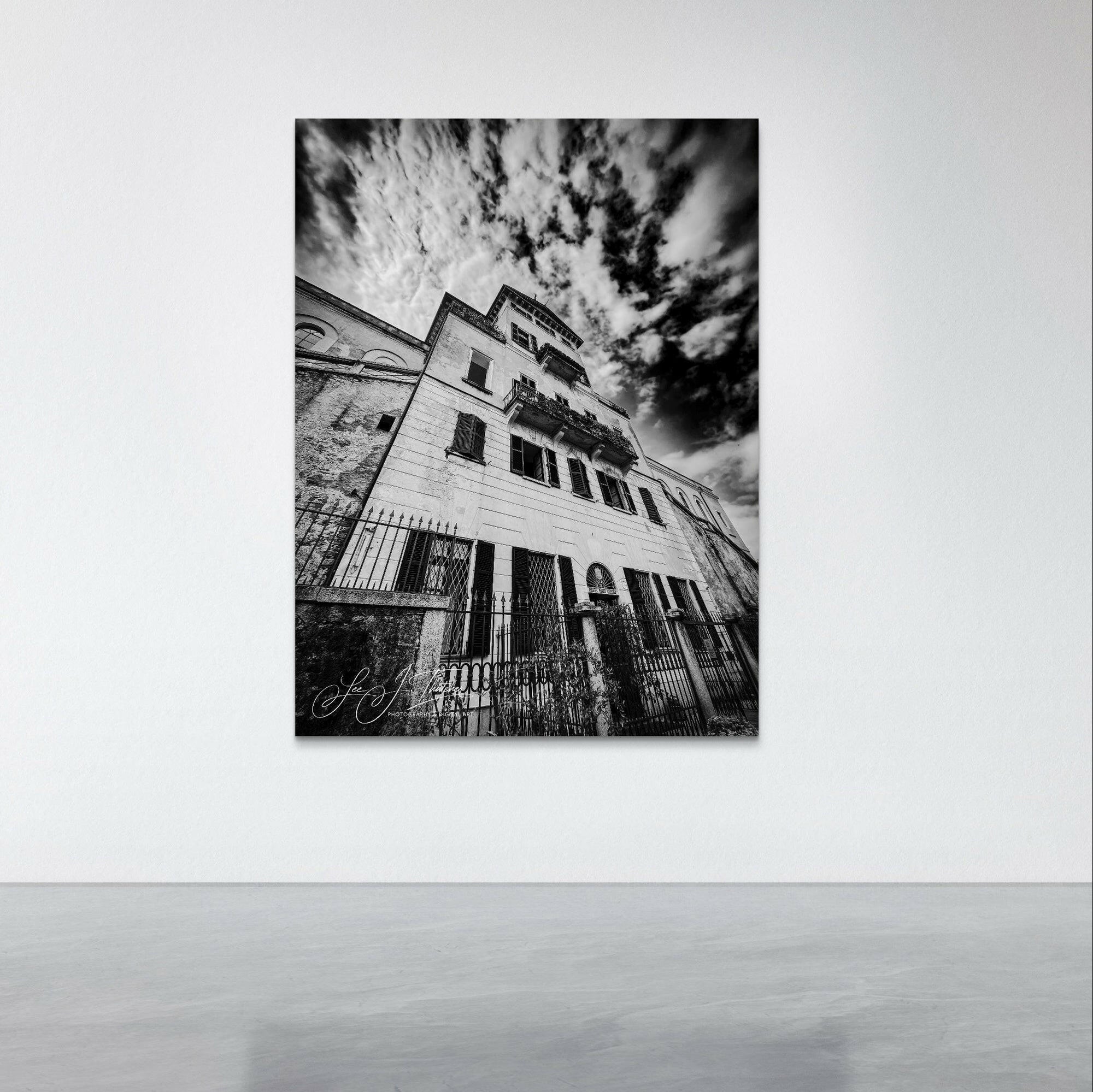 Village Digs, Parma Italy photography, Black and white wall prints, wall prints, Italian photography, photography of Italy, Italian architecture, terrace home Italy, 