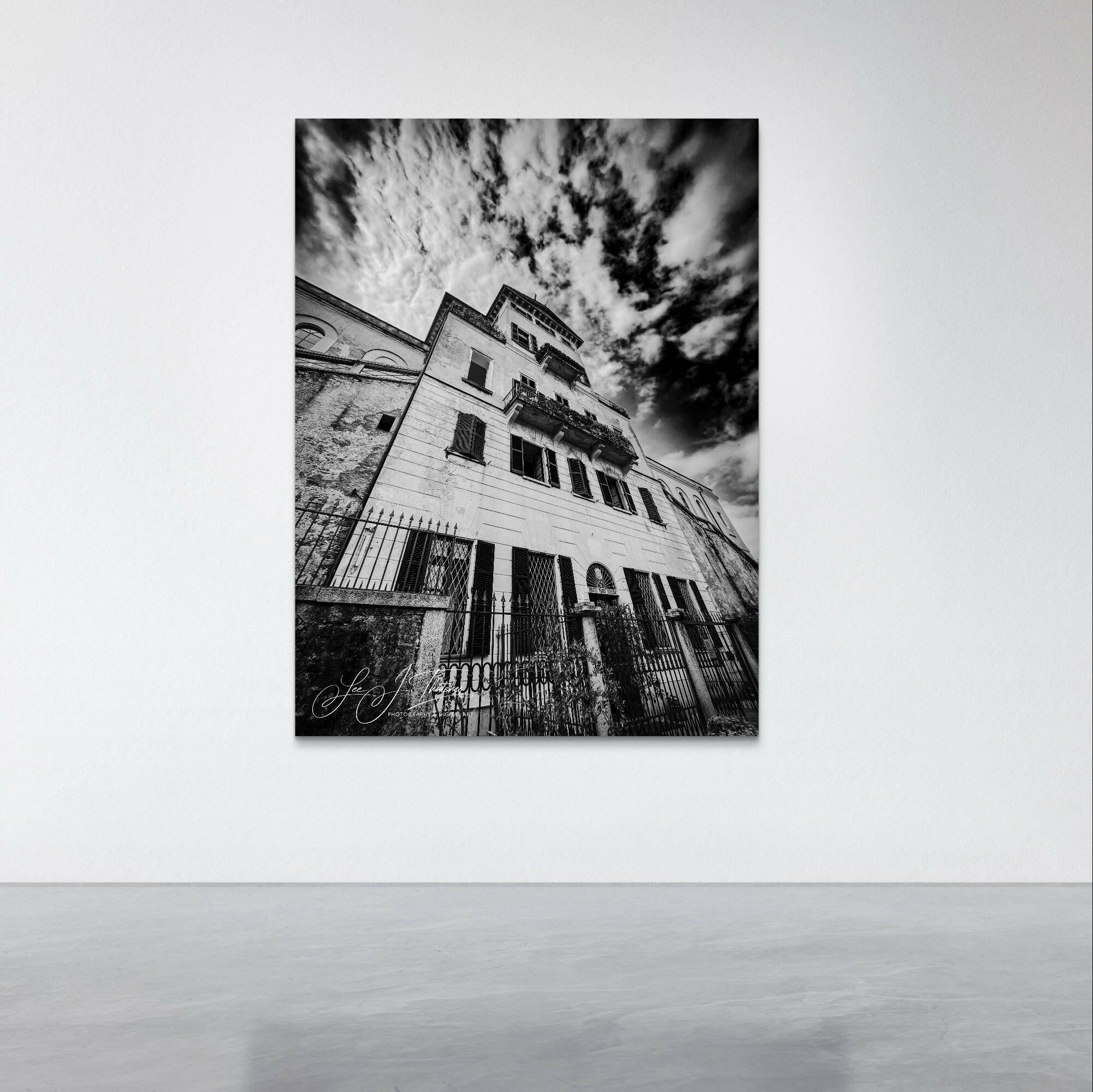 Village Digs, Parma Italy photography, Black and white wall prints, wall prints, Italian photography, photography of Italy, Italian architecture, terrace home Italy, 